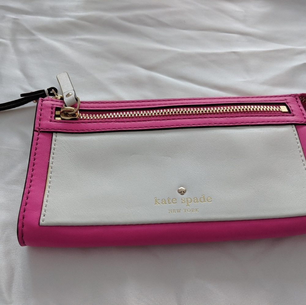 Kate Spade pink and white wallet